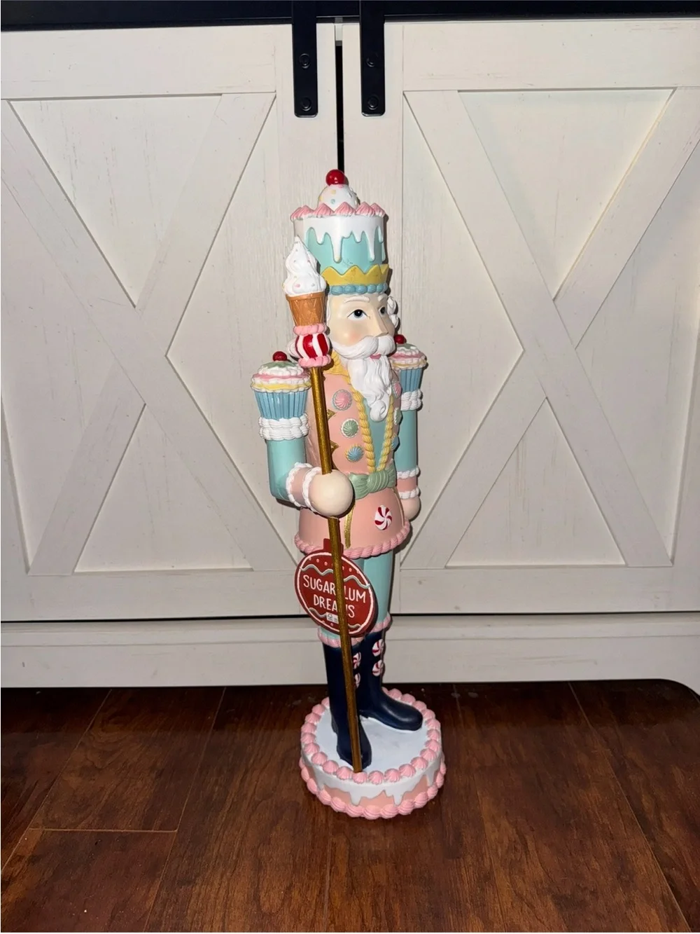 Sugarplum Dreams Large Holiday Pastel Cupcake & Cake Nutcracker Figurine